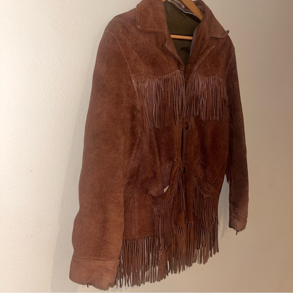 Authentic 1960s Leather Fringe Jacket Leather Jacket with Fringes Easy Rider - Picture 3 of 13